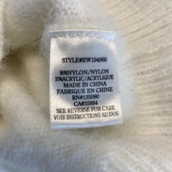 Rag Poets Sweater in white with black stripes/chevrons - Picture 3 of 3